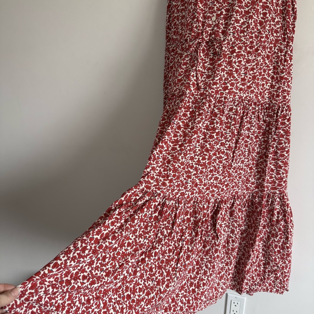 Chaps Red Floral Maxi Dress - Picture 7 of 12
